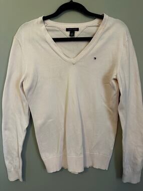 Tommy Hilfiger Light Pink Crewneck Sweatshirt M Preppy Classic